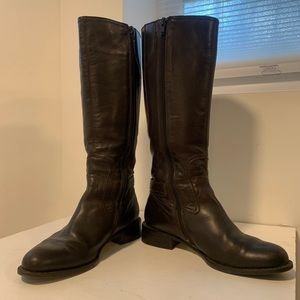 Vaneli brown knee high italian leather boots